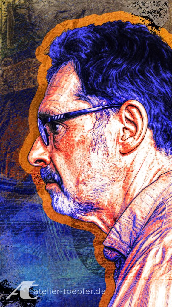 Digitale Illustration: Matthias Töpfer im Profil